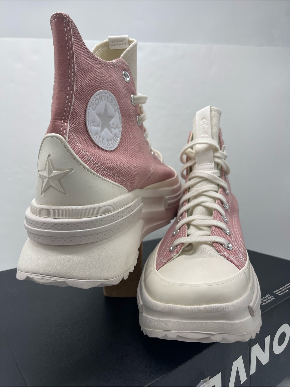 Converse Men RUN STAR LEGACY CX HI RUST PINK/PALE PUTTY/EGRET Platform Sneakers - Picture 6 of 16